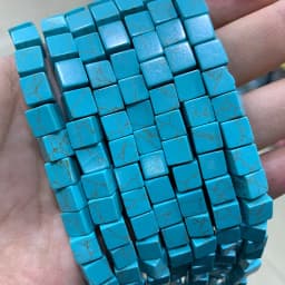 Wholesale 8*8mm Square Tiger Eye Turquoises Crystal Jades Natural Cube Stone Beads For Jewelry Making DIY Bracelet Accessories