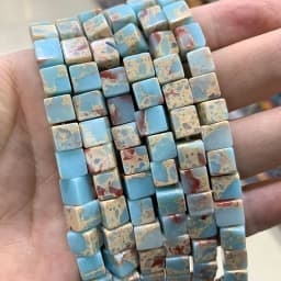 Wholesale 8*8mm Square Tiger Eye Turquoises Crystal Jades Natural Cube Stone Beads For Jewelry Making DIY Bracelet Accessories