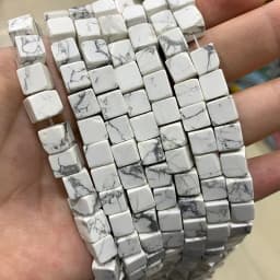 Wholesale 8*8mm Square Tiger Eye Turquoises Crystal Jades Natural Cube Stone Beads For Jewelry Making DIY Bracelet Accessories