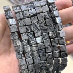 Wholesale 8*8mm Square Tiger Eye Turquoises Crystal Jades Natural Cube Stone Beads For Jewelry Making DIY Bracelet Accessories