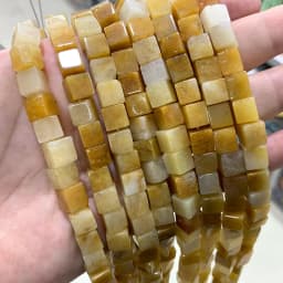 Wholesale 8*8mm Square Tiger Eye Turquoises Crystal Jades Natural Cube Stone Beads For Jewelry Making DIY Bracelet Accessories