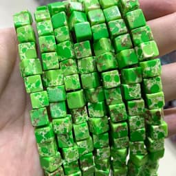 Wholesale 8*8mm Square Tiger Eye Turquoises Crystal Jades Natural Cube Stone Beads For Jewelry Making DIY Bracelet Accessories