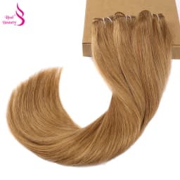Real Beauty Straight Hair Weave Bundles 14"-28" Hight Ratio Remy Hair Extensions Platinum Blond Brazilian Brown Piano Color