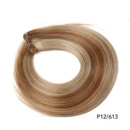 Real Beauty Straight Hair Weave Bundles 14"-28" Hight Ratio Remy Hair Extensions Platinum Blond Brazilian Brown Piano Color
