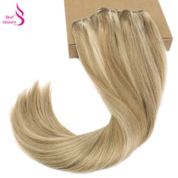 Real Beauty Straight Hair Weave Bundles 14"-28" Hight Ratio Remy Hair Extensions Platinum Blond Brazilian Brown Piano Color