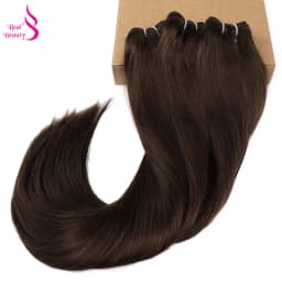 Real Beauty Straight Hair Weave Bundles 14"-28" Hight Ratio Remy Hair Extensions Platinum Blond Brazilian Brown Piano Color