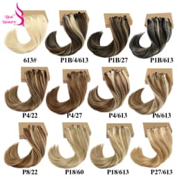 Real Beauty Straight Hair Weave Bundles 14"-28" Hight Ratio Remy Hair Extensions Platinum Blond Brazilian Brown Piano Color