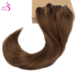 Real Beauty Straight Hair Weave Bundles 14"-28" Hight Ratio Remy Hair Extensions Platinum Blond Brazilian Brown Piano Color