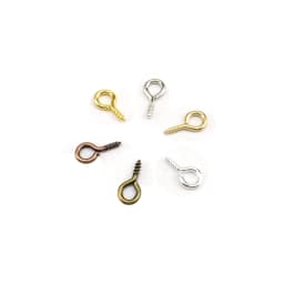 100-200Pcs/lot 4-6mm Screw Eye Pins Bails Charms Pendant Thread Eye Hooks Clasps For Jewelry Making Supplies