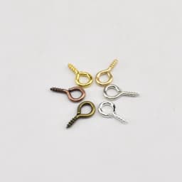 100-200Pcs/lot 4-6mm Screw Eye Pins Bails Charms Pendant Thread Eye Hooks Clasps For Jewelry Making Supplies