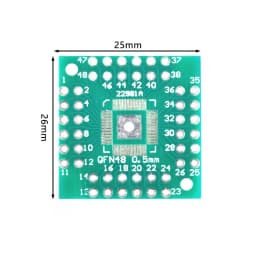 5pcs/1pc 0.5mm QFP/PQFP/LQFP/HTQFP QFN44/48 Turn DIP Adapter Plate HTQFP QFN48 to DIP48 QFN44