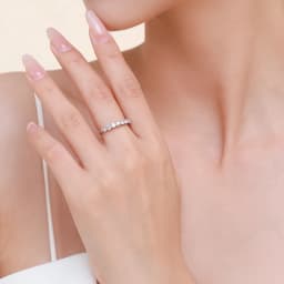 Ailmay 100% 925 Sterling Silver Stackable Round Dazzling Cubic Zirconia Rings for Women Wedding Engagement Jewelry Gift