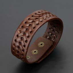2024 Personalized Jewelry Bracelets Bangles Cuff Bracelet Men Vintage Handmade Weave Smooth PU Leather Bracelet Pulsera Hombre