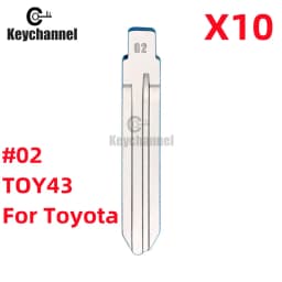 10PCS/lot Universal Car Key Blade TOY43 02# KD Flip Remote Blank for KD KEYDIY Xhorse for Toyota Camry Corolla Hilux RAV4