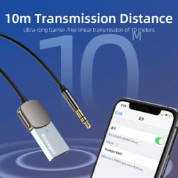 Essager Bluetooth-compatible Car Audio Cable Transmitter Wireless Receiver Car AUX 3.5mm Jack Adapter Cable Speaker Transmitter