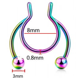 Punk C Shape Steel Nose Ring Horseshoe Lip Ring puncture Hook Clip Earrings Septum No Allergic Body Piercing Jewelry Nose Rings