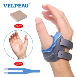 VELPEAU CMC Thumb Brace with Shape-memory Restriction Splint, Thumb CMC Joint Stabilizer for Thumb Basal Arthritis Pain