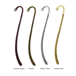 20pcs assorted colors classic simple alloy metal blank beading simple infinite symbol pattern bookmark DIY Making