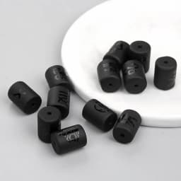 12 Zodiac Beads Charms Matte Black Onyx Constellation Beads Cylinder Pendant For DIY Making Jewelry Findings Bracelets Neckalces