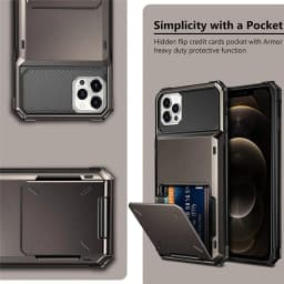 Phone Case For iPhone 16 Pro 15 Pro 14 1311 12 Pro Max XR X XS Max 7 8 Plus Wallet 4-Card Slot Credit Card Holder Cover Funda