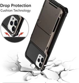 Phone Case For iPhone 16 Pro 15 Pro 14 1311 12 Pro Max XR X XS Max 7 8 Plus Wallet 4-Card Slot Credit Card Holder Cover Funda