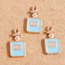 10pcs 9*16mm Alloy Enamel Perfume Bottle Charms Pendants for Cute Necklaces Drop Earrings Keychain DIY Jewelry Making Findings