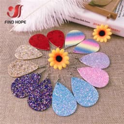 A4 Sequin Chunky Glitter Vinyl PU Faux Leather Sewing Fabric Shiny Iridescent Bow Craft DIY Earring Handmade Patchwork Material