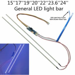 1set 15‘’-315 17‘’-350 19‘’-417 22‘’-490 23.6-540mm LED Backlight Lamps Light Strip LCD Universal PC Accessories Module Board