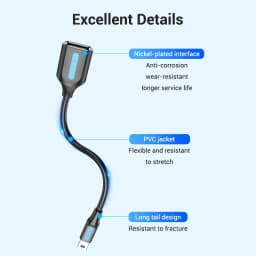 Vention Mini USB OTG Adapter Cable Mini USB Male to USB 2.0 Female for Tablet Samsung Macbook Pro USB OTG Connector