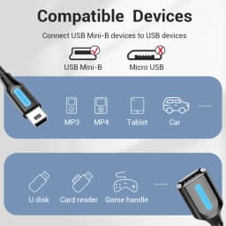 Vention Mini USB OTG Adapter Cable Mini USB Male to USB 2.0 Female for Tablet Samsung Macbook Pro USB OTG Connector