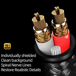 HIFI 3.5 mm to 2RCA Audio Cable 6N OFC HiFi Phone Computer to Amplifier Audio Cable AUX RCA Jack 3.5 Y Splitter Cable