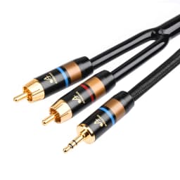 HIFI 3.5 mm to 2RCA Audio Cable 6N OFC HiFi Phone Computer to Amplifier Audio Cable AUX RCA Jack 3.5 Y Splitter Cable