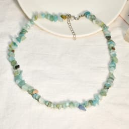Natural Irregular Stone Crystal Necklace Bohemian Spring/Summer Beach Style