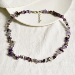 Natural Irregular Stone Crystal Necklace Bohemian Spring/Summer Beach Style