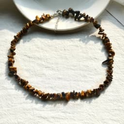 Natural Irregular Stone Crystal Necklace Bohemian Spring/Summer Beach Style