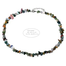 Natural Irregular Stone Crystal Necklace Bohemian Spring/Summer Beach Style