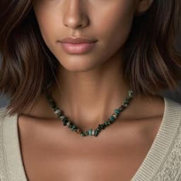 Natural Irregular Stone Crystal Necklace Bohemian Spring/Summer Beach Style