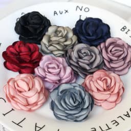 10PCS/Lot Handmade Rose Fabric Artificial Flowers For Hats Dress Decoration Hair Accessories