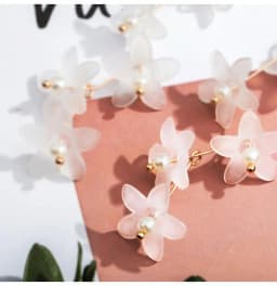 Korean Temperament Flower Elegant And Fresh Long Zircon Earrings Flowers Stud Earrings For Women Vintage Earrings Fine Jewelry