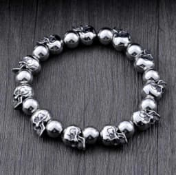 Men High Quality Skull Bracelet Men's Punk Large Adjustable Skeleton Bracelet Men Jewelry Gifts