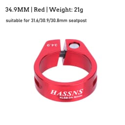 HASSNS Bicycle Seatpost Clamp Saddle Blocking Bike Seat Clip 31.8/34.9MM Post Collar Closure for Dropper 27.2/28.6/31.6MM MTB