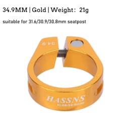 HASSNS Bicycle Seatpost Clamp Saddle Blocking Bike Seat Clip 31.8/34.9MM Post Collar Closure for Dropper 27.2/28.6/31.6MM MTB