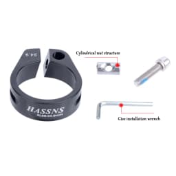 HASSNS Bicycle Seatpost Clamp Saddle Blocking Bike Seat Clip 31.8/34.9MM Post Collar Closure for Dropper 27.2/28.6/31.6MM MTB
