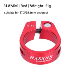HASSNS Bicycle Seatpost Clamp Saddle Blocking Bike Seat Clip 31.8/34.9MM Post Collar Closure for Dropper 27.2/28.6/31.6MM MTB