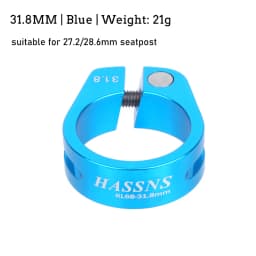 HASSNS Bicycle Seatpost Clamp Saddle Blocking Bike Seat Clip 31.8/34.9MM Post Collar Closure for Dropper 27.2/28.6/31.6MM MTB