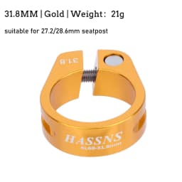 HASSNS Bicycle Seatpost Clamp Saddle Blocking Bike Seat Clip 31.8/34.9MM Post Collar Closure for Dropper 27.2/28.6/31.6MM MTB