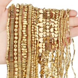 Color Retention Gold Plated Natural Hematite Beads Faceted Round Loose Rondelle Beads For Jewelry Making DIY Bracelet 2/3/4mm