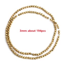 Color Retention Gold Plated Natural Hematite Beads Faceted Round Loose Rondelle Beads For Jewelry Making DIY Bracelet 2/3/4mm