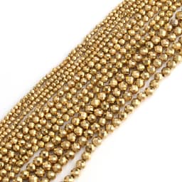 Color Retention Gold Plated Natural Hematite Beads Faceted Round Loose Rondelle Beads For Jewelry Making DIY Bracelet 2/3/4mm