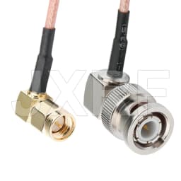 SMA Male to BNC Male RF Coaxial Cable Pigtail SMA Male 90-Degree to BNC Male Right Angle Using RG316 Jumper RFCoaxial Cable